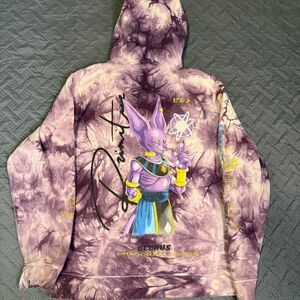 Crazy Y2K Dragon Ball Z x Primitive purple tie-dye hoodie Size M Skate Anime
